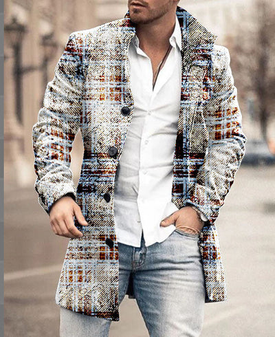 Abrigo Casual de Lana para Hombre con Cuello Alto y Bolsillos - Image 26