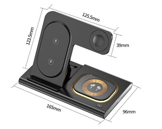 Cargador Inalámbrico 3 en 1 de 15W con Luz Nocturna y Soporte para Apple Watch - Image 2