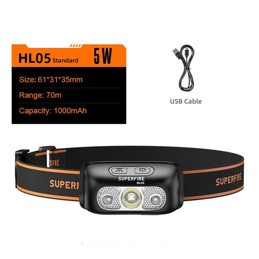 Linterna Frontal LED Recargable USB con Sensor de Movimiento - Image 14
