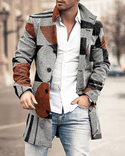 Abrigo Casual de Lana para Hombre con Cuello Alto y Bolsillos - Image 45