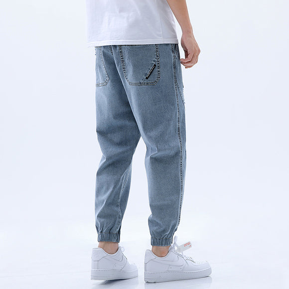 Pantalones Vaqueros de Cintura Elástica con Cordón Ajustable