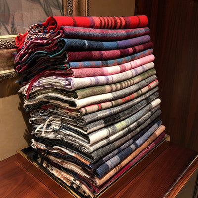 Bufanda Escocesa Edimburgo de Lana y Cachemira Premium para Invierno - Image 64