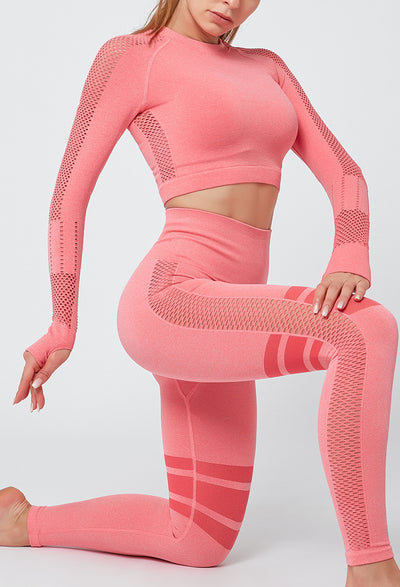 Mallas de Yoga Manga Larga Ajustadas de Secado Rápido para Mujer - Image 22