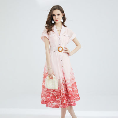 Vestido de Playa con Cuello Camisero y Estampado Veraniego - Image 10