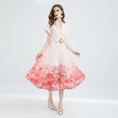 Vestido de Playa con Cuello Camisero y Estampado Veraniego - Image 14