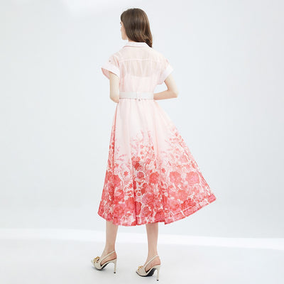 Vestido de Playa con Cuello Camisero y Estampado Veraniego - Image 17