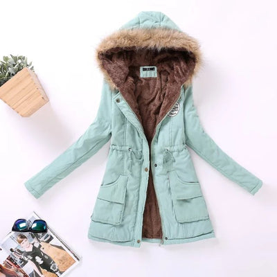 Chaqueta Acolchada Talla Grande Otoño-Invierno con Capucha - Image 25