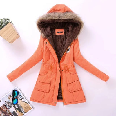 Chaqueta Acolchada Talla Grande Otoño-Invierno con Capucha - Image 30