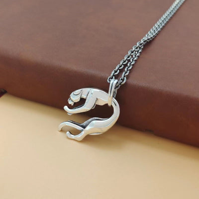 Collar de Plata Esterlina 925 con Cabeza de Leopardo Creativo - Image 6