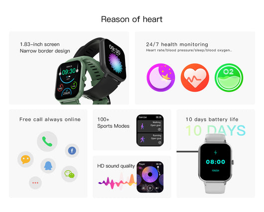 Reloj Inteligente ZL54C con Asistente de Voz IA, Monitor Cardíaco y Oxígeno - Image 24
