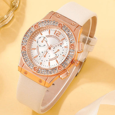Reloj de Moda Coreana con Diamantes Incrustados y Correa PU - Image 17