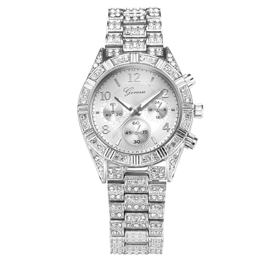 Reloj de Cuarzo Cristal para Mujer - Acero Inoxidable Lujo Geneva Sport - Image 14