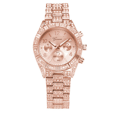 Reloj de Cuarzo Cristal para Mujer - Acero Inoxidable Lujo Geneva Sport - Image 16