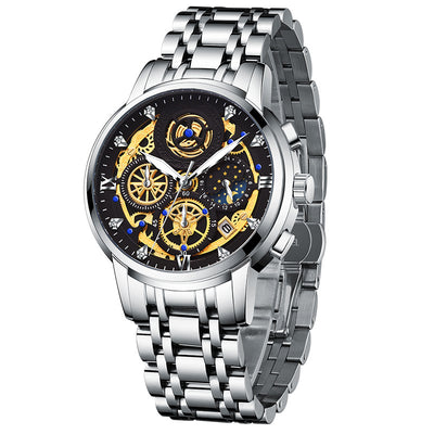 Reloj Deportivo de Lujo para Hombre Acero Inoxidable Cronógrafo Sumergible - Image 8
