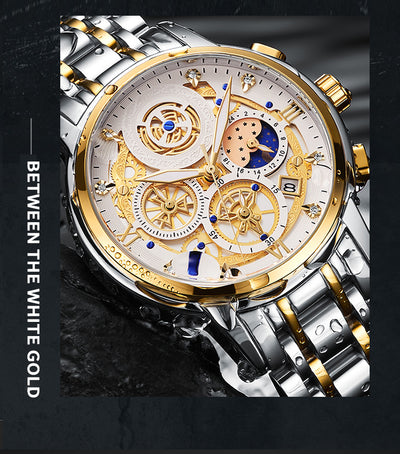 Reloj Deportivo de Lujo para Hombre Acero Inoxidable Cronógrafo Sumergible - Image 10