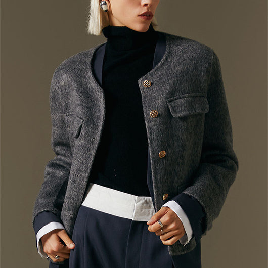 Suéter de Lana Cuello Redondo Elegante para Mujer - Image 10