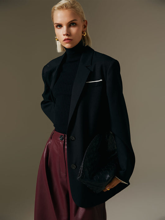 Abrigo de Lana Twill Elegante para Mujer - Image 14