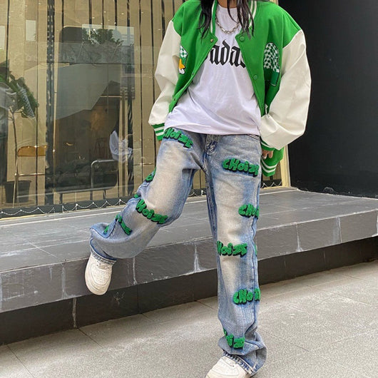 Jeans Coreanos Estilo Callejero Harajuku Fusion Urbano para Mujer - Image 11