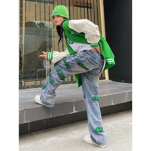 Jeans Coreanos Estilo Callejero Harajuku Fusion Urbano para Mujer - Image 12