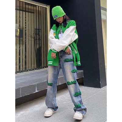 Jeans Coreanos Estilo Callejero Harajuku Fusion Urbano para Mujer - Image 16