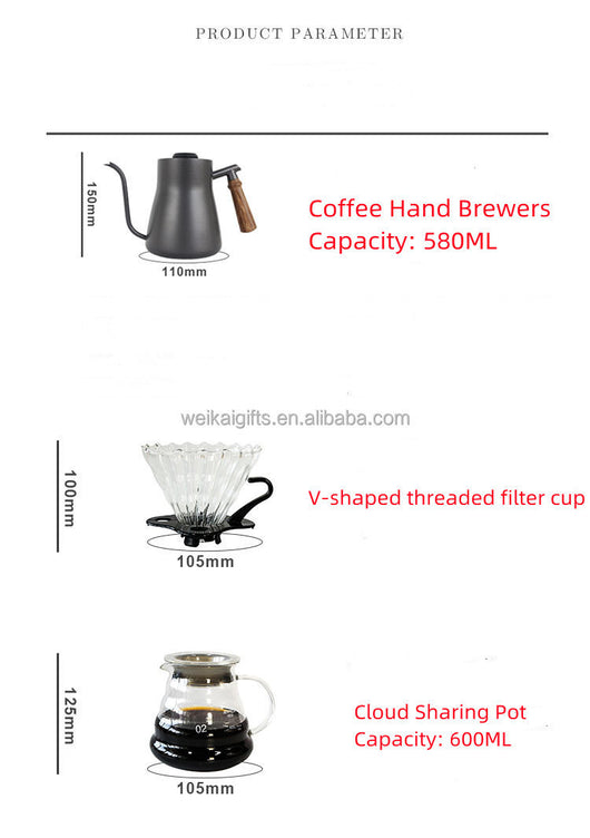 Kit Completo de Café Manual: Molinillo, Hervidor de Vidrio Doble Capa y Báscula Electrónica - Image 19