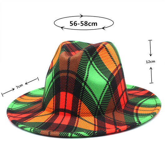 Sombrero Fedora Reversible Bicolor de Lana para Hombre y Mujer - Image 10