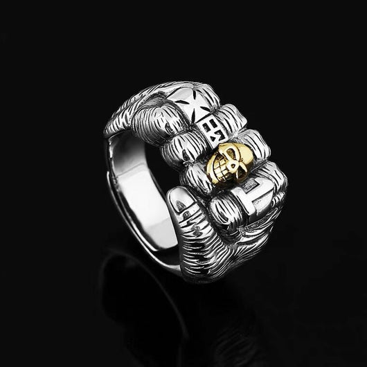 Anillo de Plata Esterlina con Cruz para Dedo Índice - Diseño Pesado Masculino - Image 6