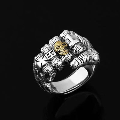 Anillo de Plata Esterlina con Cruz para Dedo Índice - Diseño Pesado Masculino - Image 7