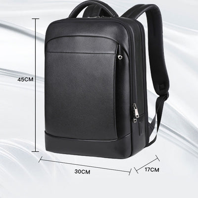 Mochila de Viaje Inteligente Cuero Premium con Carga USB, Impermeable y Antirrobo - Image 15