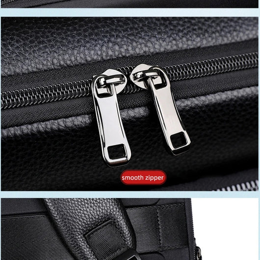 Mochila de Viaje Inteligente Cuero Premium con Carga USB, Impermeable y Antirrobo - Image 19