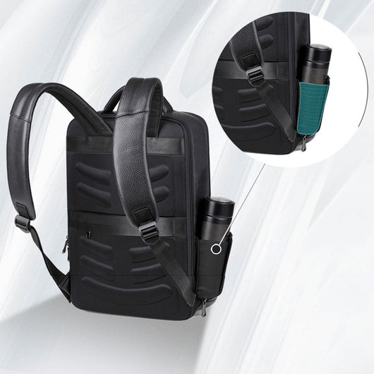 Mochila de Viaje Inteligente Cuero Premium con Carga USB, Impermeable y Antirrobo - Image 20
