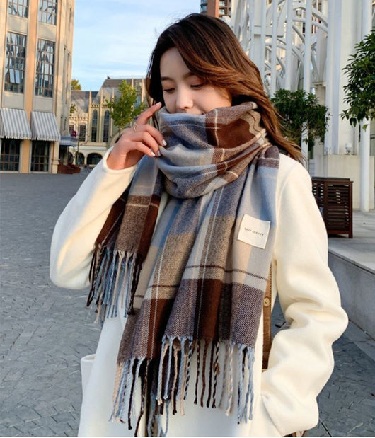 Bufanda Escocesa Gruesa para Mujer - Abrigo Invierno Largo y Cálido - Image 20