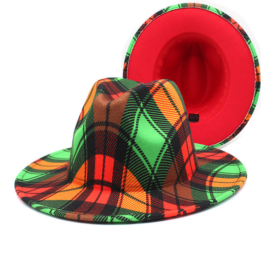 Sombrero Fedora Reversible Bicolor de Lana para Hombre y Mujer - Image 17
