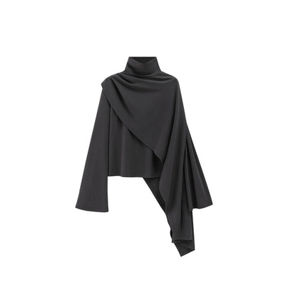 Blusa Tipo Chal Cuello Alto con Mangas Acampanadas para Mujer - Image 14