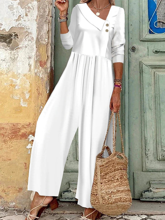 Jumpsuit de Botones para Mujer con Escote en V - Image 5