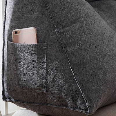 Almohada Cuña de Terciopelo para Lectura - Soporte Lumbar Grande - Image 9