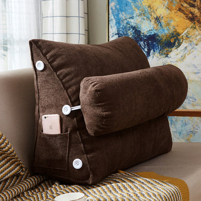 Almohada Cuña de Terciopelo para Lectura - Soporte Lumbar Grande - Image 10
