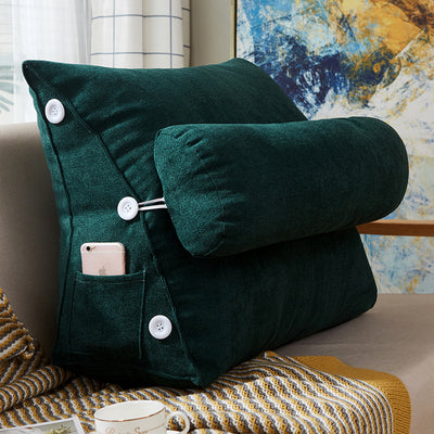 Almohada Cuña de Terciopelo para Lectura - Soporte Lumbar Grande - Image 13