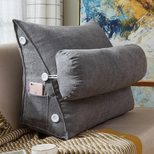 Almohada Cuña de Terciopelo para Lectura - Soporte Lumbar Grande - Image 15