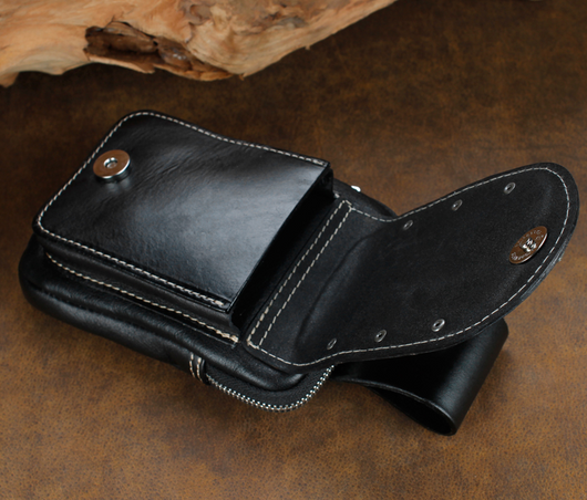 Bolsa de Cintura de Cuero para Hombre - Riñonera Deportiva Multifuncional - Image 8