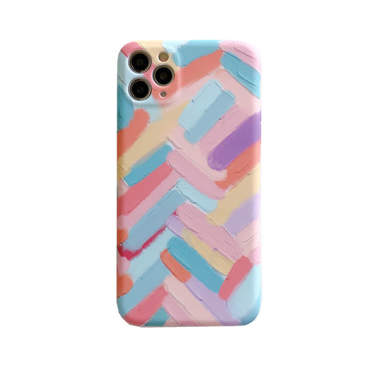 Funda Móvil Rayas de Color con Líquido Suave