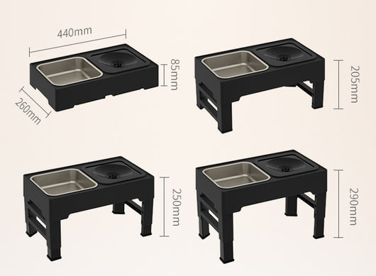 Comedero Doble Elevado para Perros Grandes con Altura Ajustable - Image 10