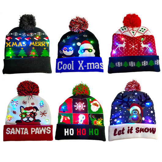 Gorro Navideño Luminoso de Punto con Luces LED - Ideal para Niños y Decoración - Image 19