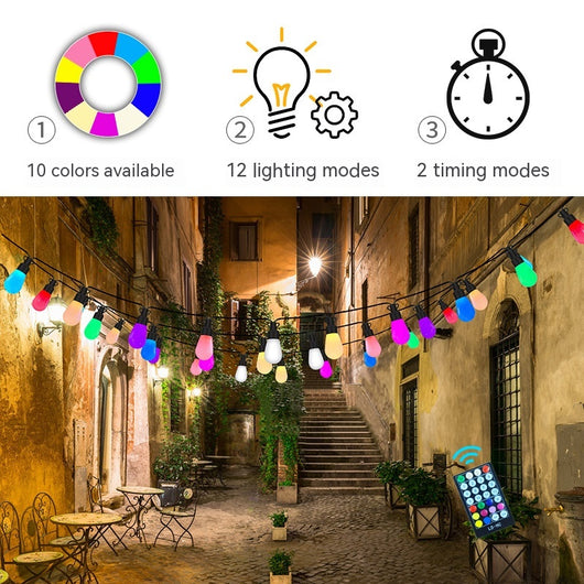 Guirnalda de Luces LED RGB Multicolor para Exterior - Image 8