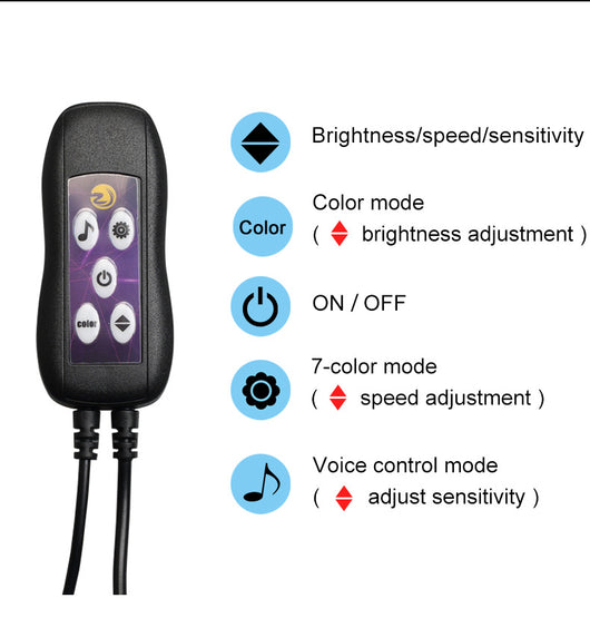 Lámpara LED Atmosférica para Auto con Cambio de Color USB - Image 31