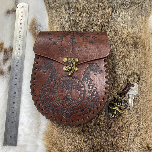 Bolsa Medieval Estilo Vikingo para Cintura - Monedero Vintage Artesanal - Image 17