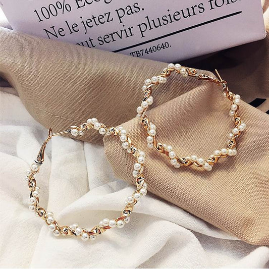 Aretes de Círculo Grande para Mujeres
