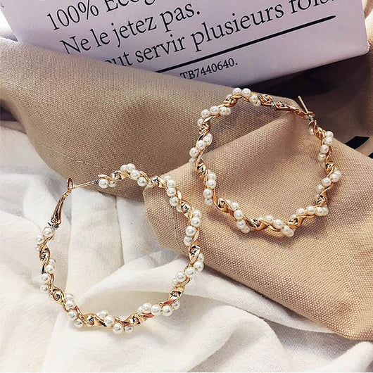 Aretes de Círculo Grande para Mujeres