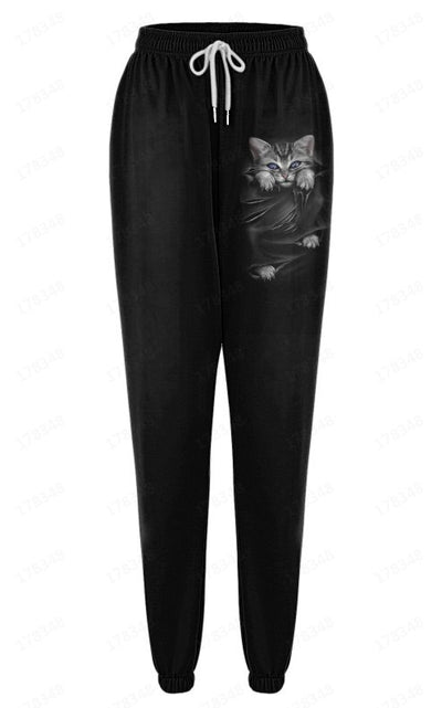 Pantalones Deportivos Holgados con Estampado Digital 3D - Pareja Europeo Americano - Image 15