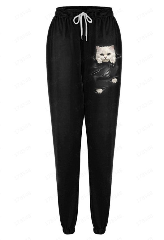 Pantalones Deportivos Holgados con Estampado Digital 3D - Pareja Europeo Americano - Image 26